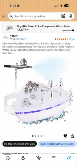 Yofuly Diamond Microdermabrasion Machine with Spray Gun