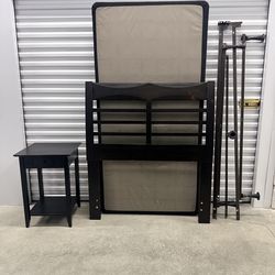 Twin bed with nightstand