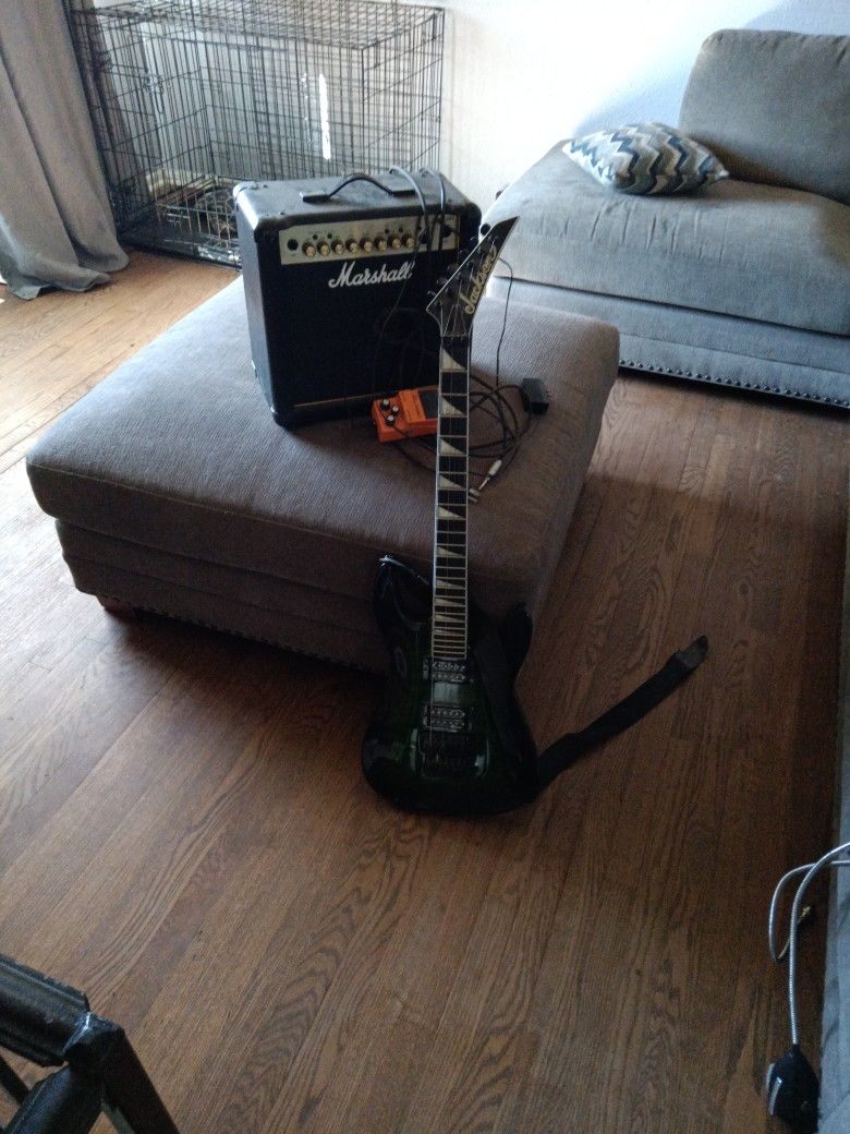 Jackson, Marshall Amp ,Metal Pedal And Cords