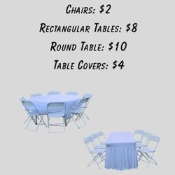 Tables Chairs And Covers