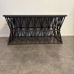 Metal Frame Coffee Table