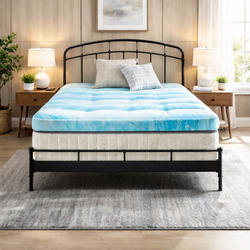 3 Inch Cool Gel Memory Foam Mattress Topper Queen, Pressure Relief Support