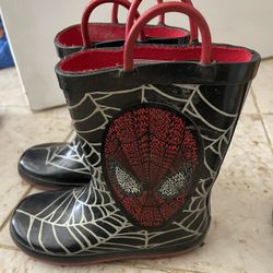 Boys Spiderman Rainboots Size 12. $5 Or Best Offer. 
