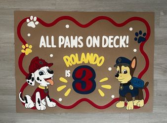 Custom PAW Patrol Birthday Party Sign