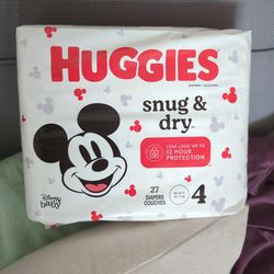 Huggies Snug & Dry - Size 4 - Count 27 - NEW