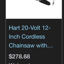 HART chainsaw 20v