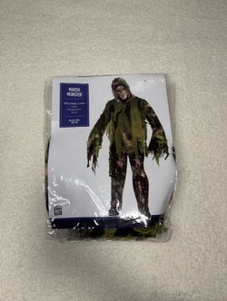 Halloween Costume Men Marsh Monster 3-piece Set 