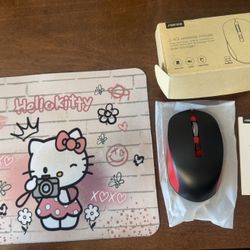 New Wireless Mouse & Hello Kitty Mousepad Combo