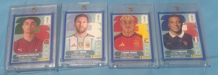 Panini FIFA World Cup 2026 CR7, Messi, Yamal & Mbappe Blue Stickers & 93 Others no duplicates