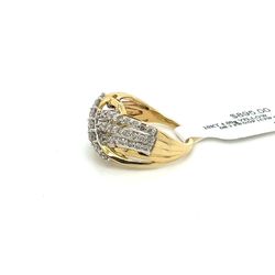 10kt Gold 3 Swoop Diamond Ring 1ctw 4.00grams Size 7 165061 4