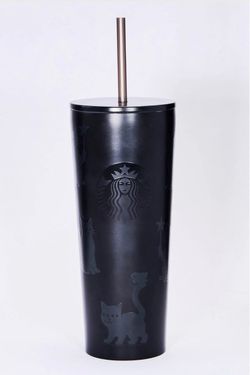 STARBUCKS 2026 🎃🐈⬛Halloween Black Cat Collection🐈⬛🎃Matte Stainless Steel Cold Cup (Glow-in- the Dark)