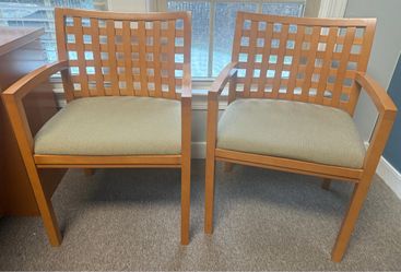 $30 for the set! Four sturdy wood chairs - EUC
