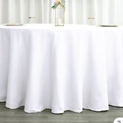 10 White 108" Round Tablecloth