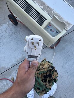 Portable Electric Heater on Wheel Cart
