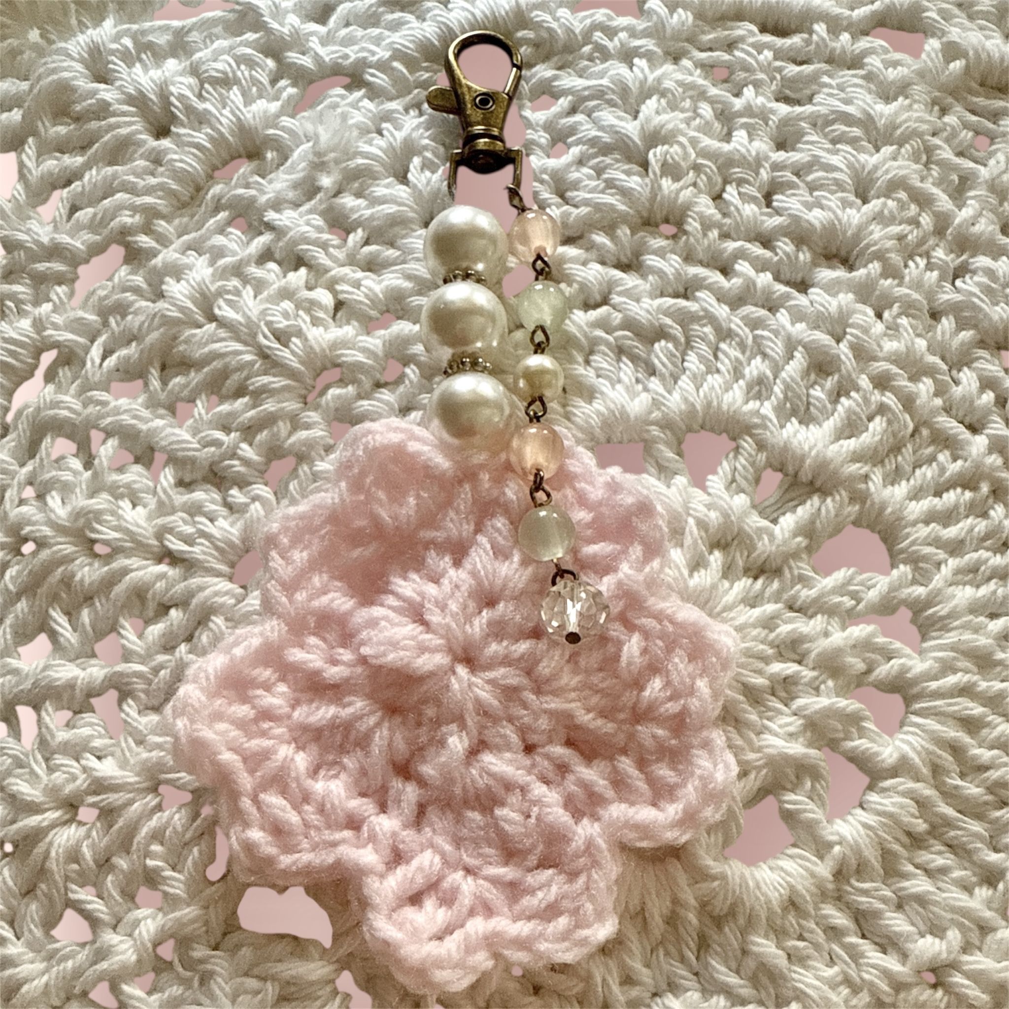 Crochet Keychain Set with Floral and Animal Designs $5.00each