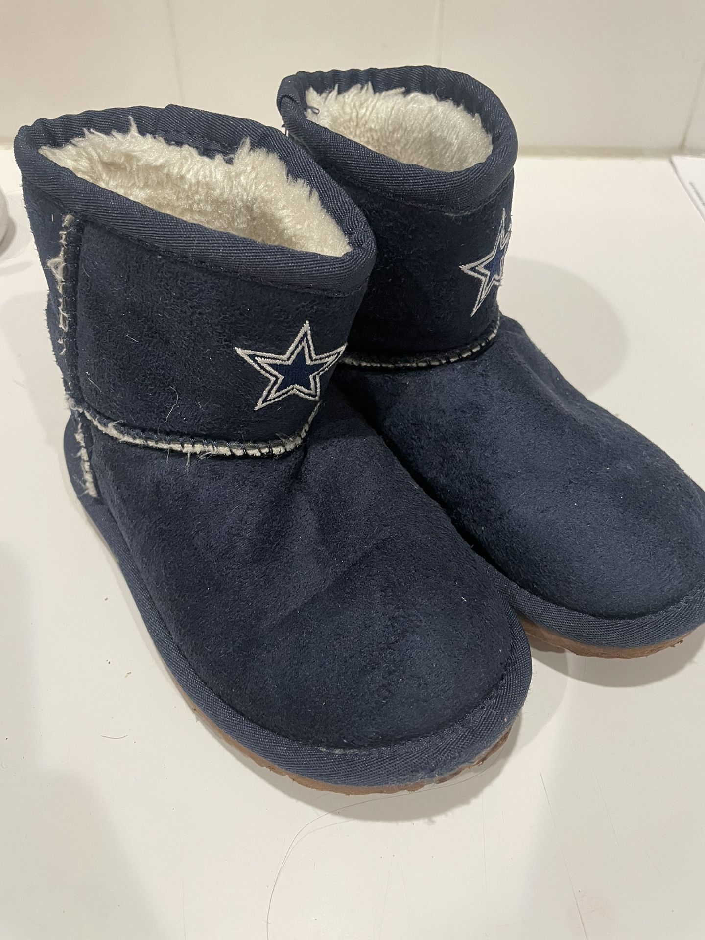 Dallas Cowboys Girls Toddler Blue Snow Boot, Size 8
