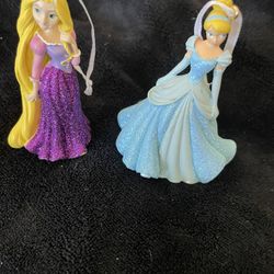 Disney Lot Of 2.    Rapunzel. & Princess Cinderella.   Ornaments