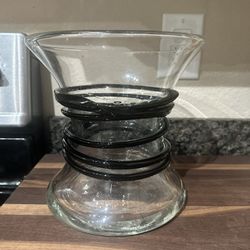 Vintage Clear Case With Black Spun Glass