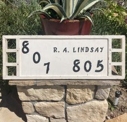 Vintage 1940s - 1950s Home Address Sign