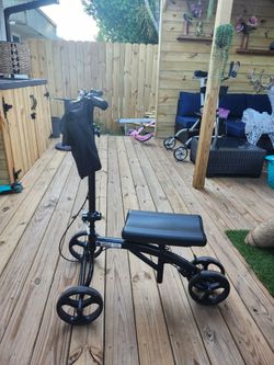 Black Knee Scooter Walker with Hand Brakes