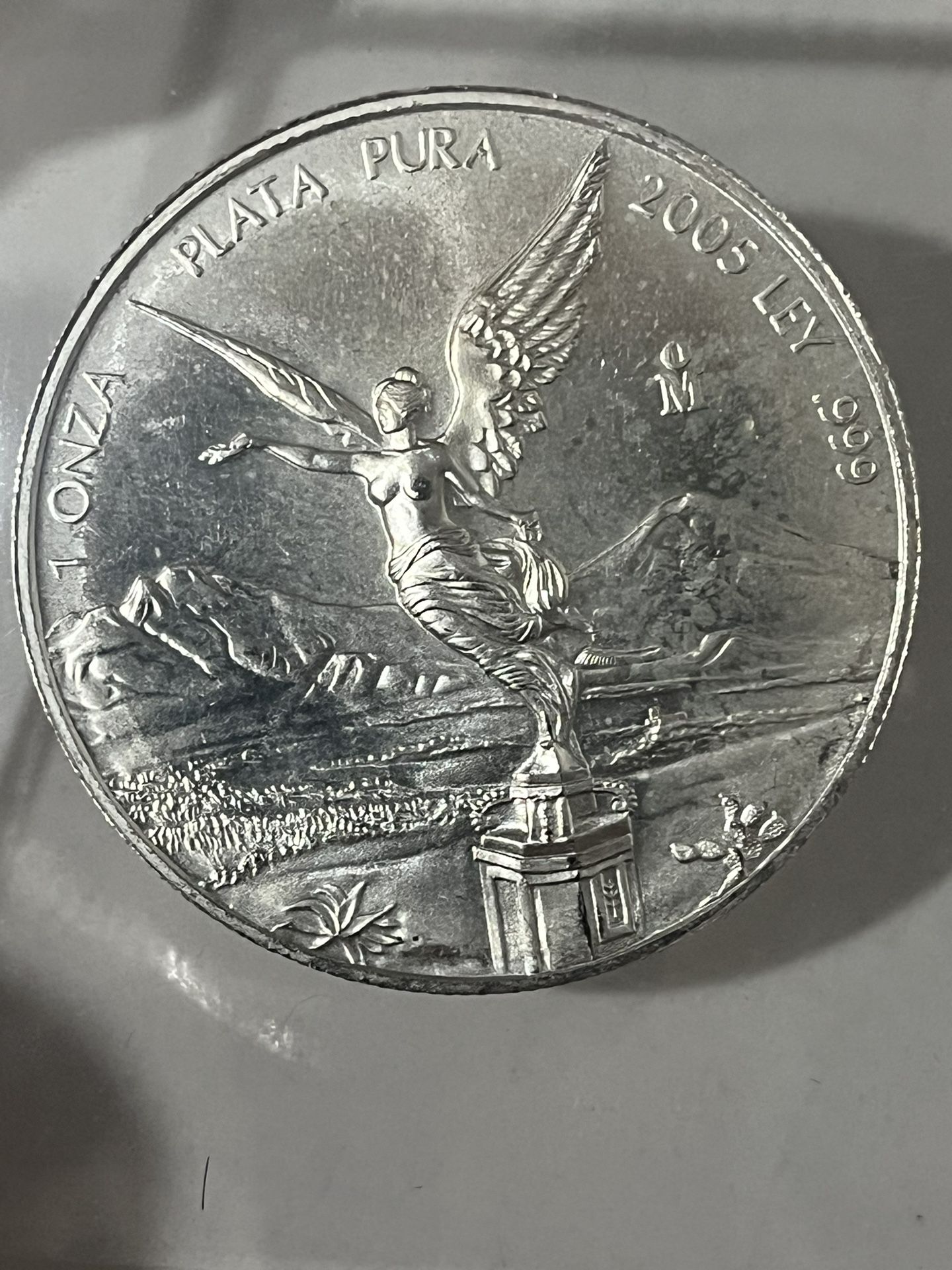 1 Oz Plata Pura 2005 Libertad Banco De Mexico