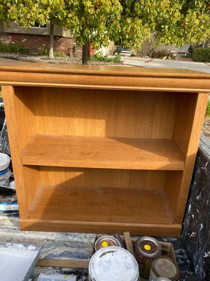 Photo Wood bookcase bookshelf 32 x 32