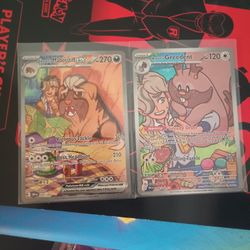 Pokemon Destined Rivals Cards Arven's Marbosstiff Ex & Arven's Greedent 