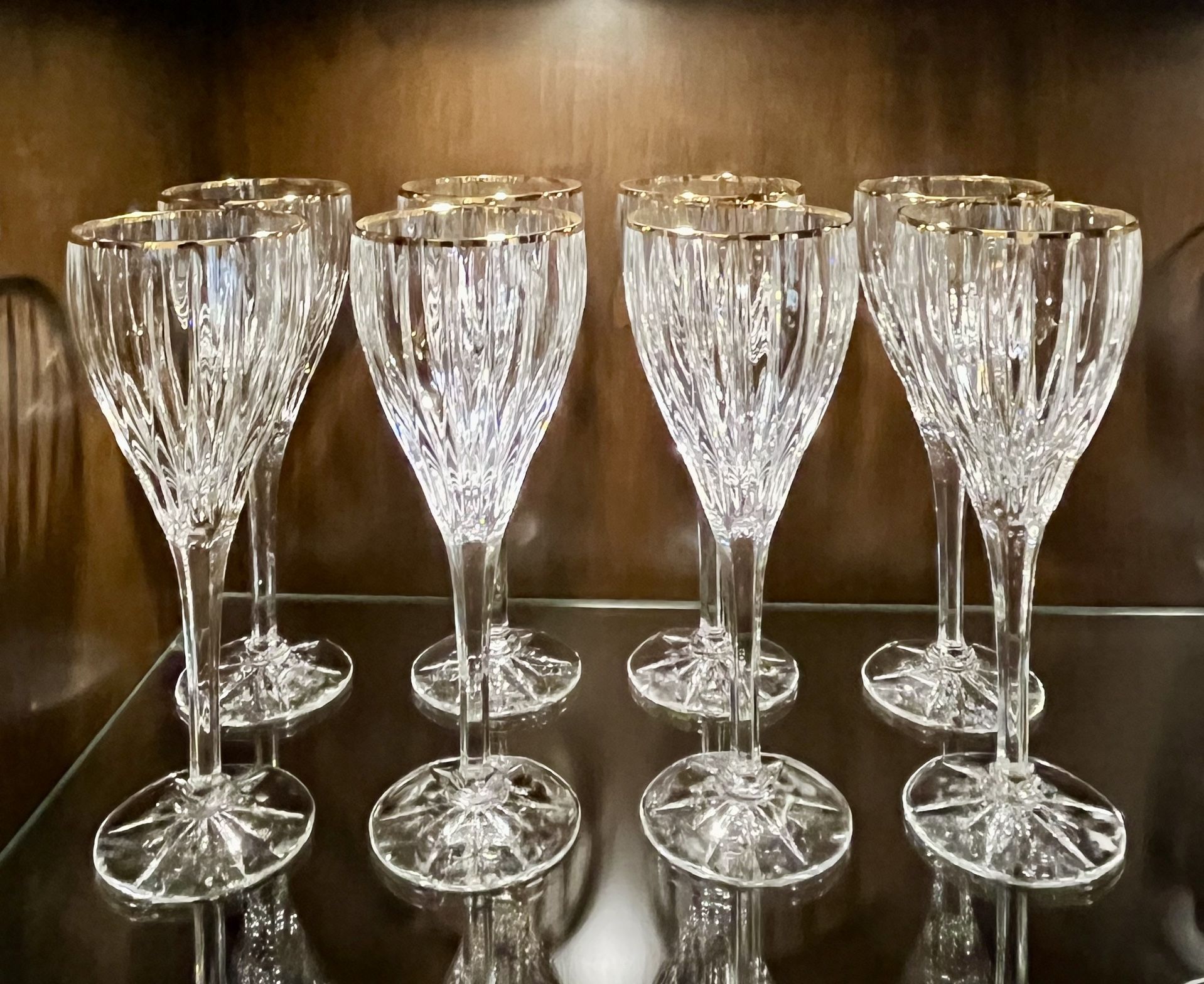 Mikasa Crystal Water Goblets Set of 8