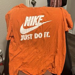 Nike just do it orange shirt
