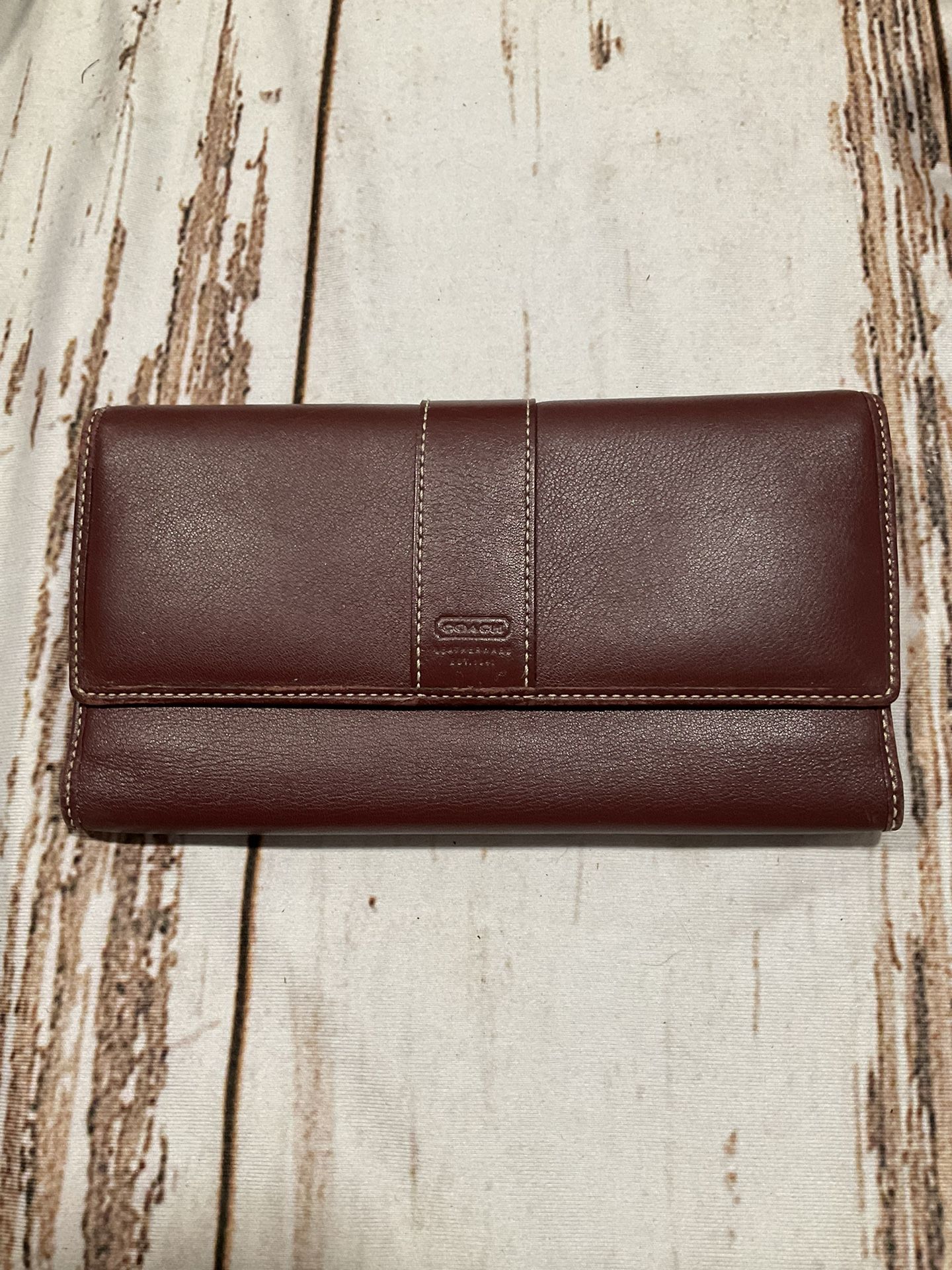 COACH HAMILTON TRI FOLD LEATHER WALLET