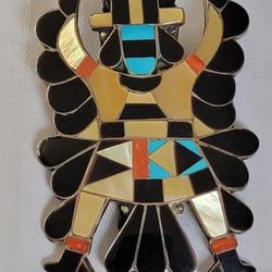 VINTAGE ZUNI KNIFEWING BOLO TIE & TIPS
