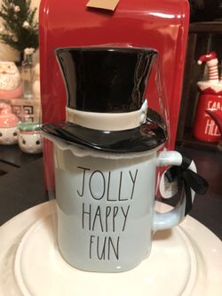 Rae Dunn Jolly Happy Fun Mug Topper 