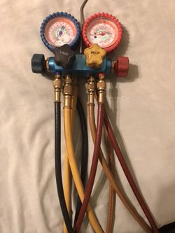 Imperial Freon Gauge Set used only for new install, still in great shape