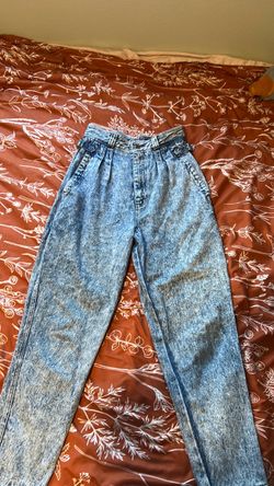S/M Vintage Memphis Blues acid wash high waist mom jeans