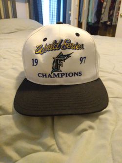 Florida Marlins 1997 World Series Hat Signed