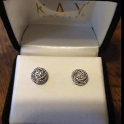 Kay Jewelers Spiral Stud Earrings 