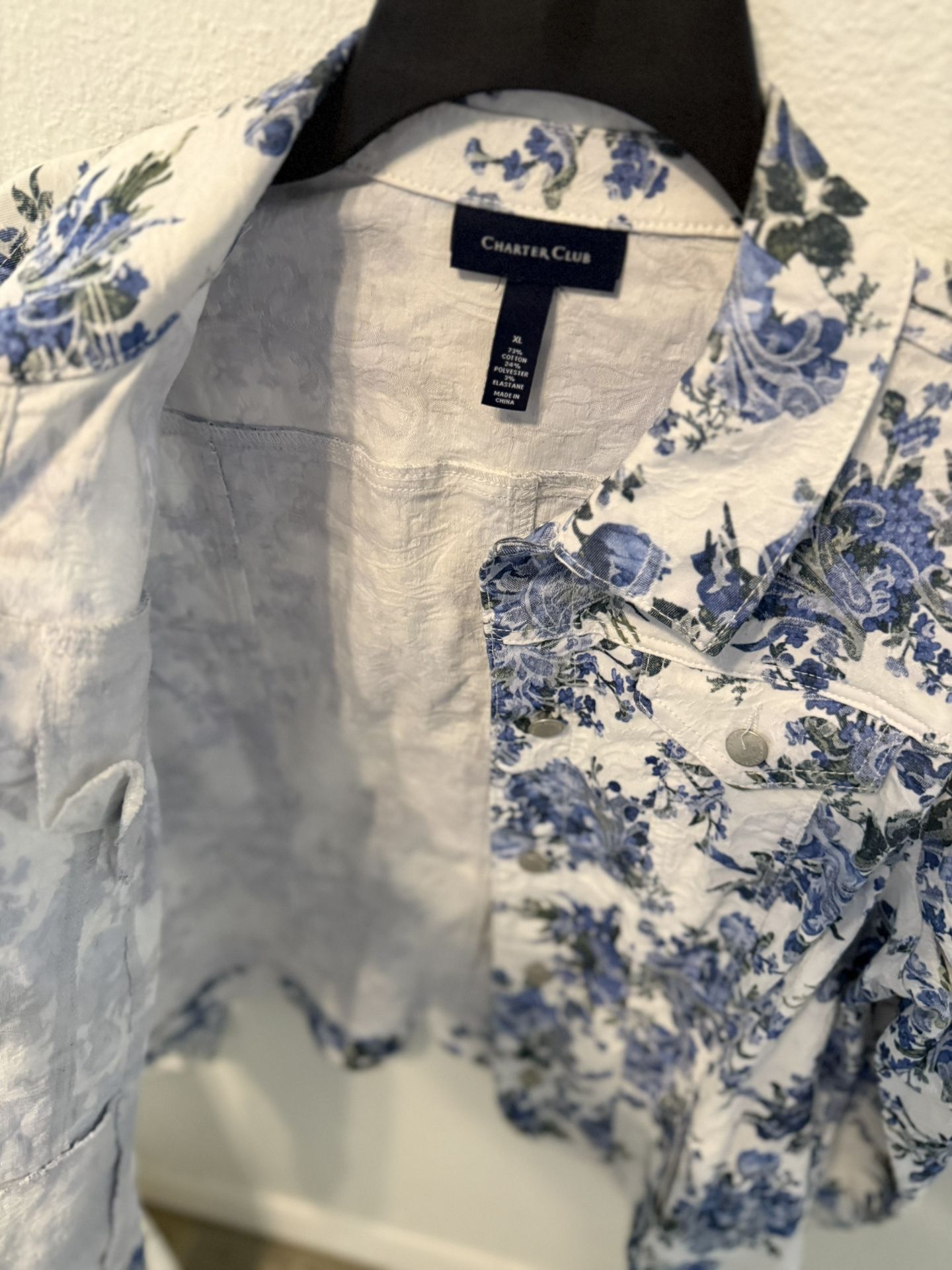 Charter Club Ladies Floral Jean Jacket