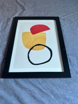 Abstract Art Print in Black Frame