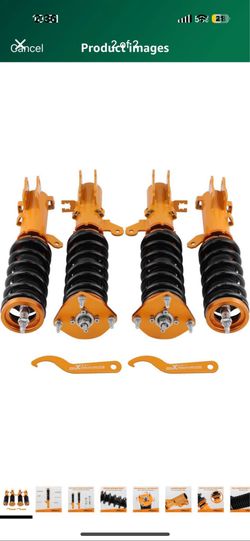 Coilover Adjustable for Hyundai Tiburon 2003-2008, for Hyundai Coupe 2002-2009, Spring Shock Absorbe