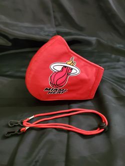 2pc set NBA Miami Heat Face Mask & Lanyard set
