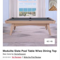 Pool Table 7ft With Dinning Top ( Free Delivery & Set Up & New Color Felt Of Your Choice ) 