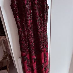 2  Beautiful & Elegant Bright Red Burgundy Night Gown Dresses! 