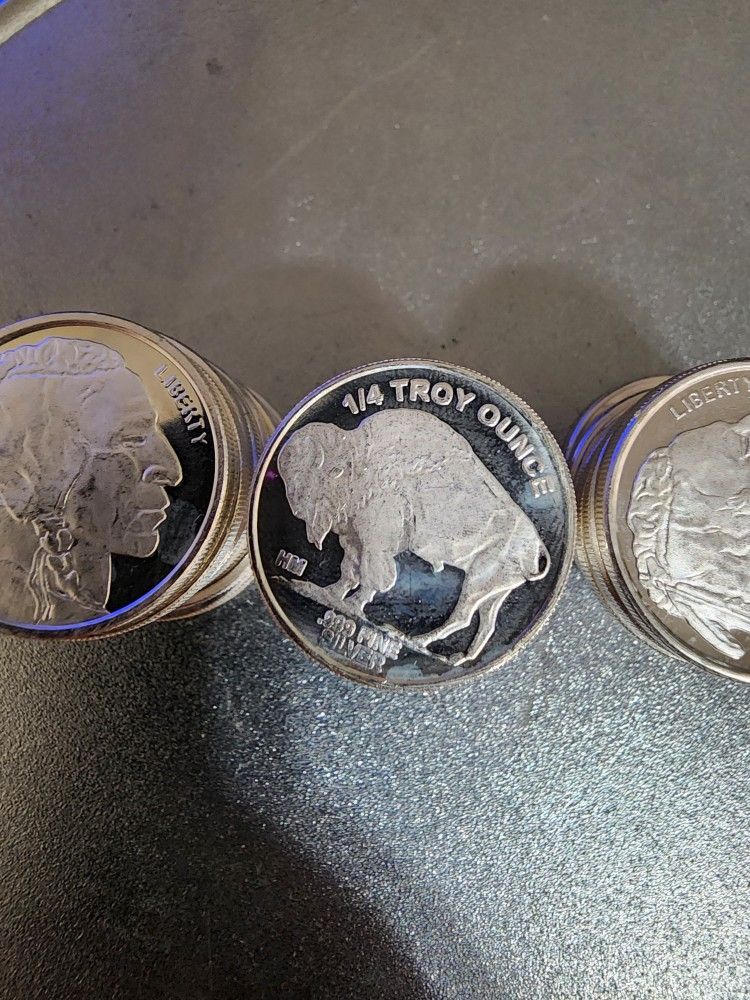 30 1/4th Ounce Silver Coins