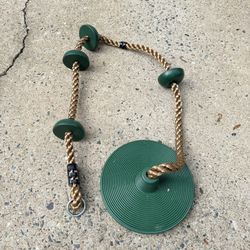 Climbing Rope Swing Green Disc Platform 6 ft 