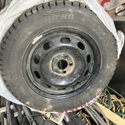 Snow Tires  5x100 Steel Wheels 