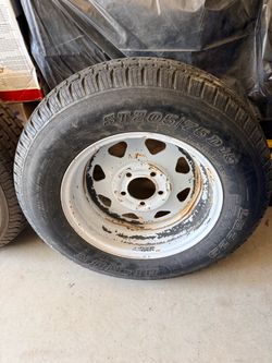 Trailer Rim And Tire 15 inch ST205/75D15