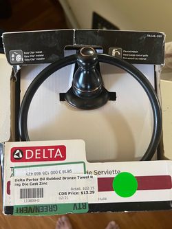 Delta, Porter Towel Ring in Oil Rubbed Bronze