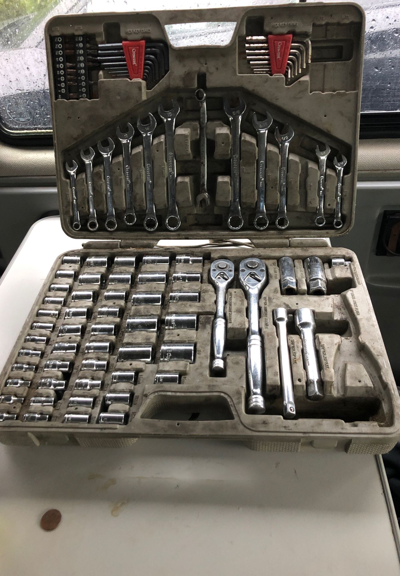 Crescent socket and wrench set