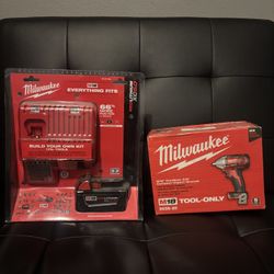 Milwaukee M18 Cordless 3/8” Compact Impact Wrench And Battery And Charger
