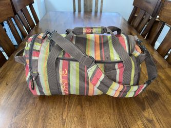 Dakine Brown Rastafarian Canvas 31L Small Girls EQ Duffle Bag, RN# 91245